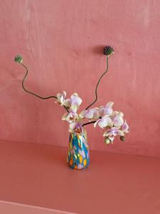Glass Blown Jester Mini Vase by Maria Ida Designs