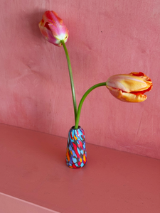 Glass Blown Jester Mini Vase by Maria Ida Designs