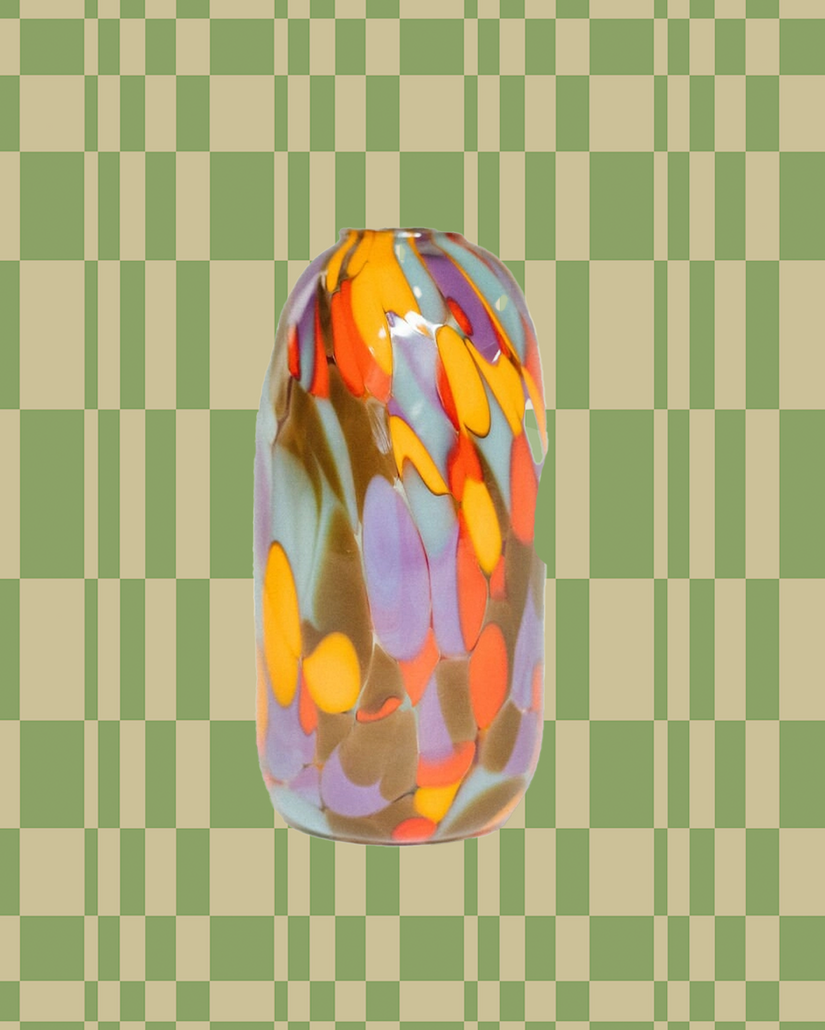 Glass Blown Jester Mini Vase by Maria Ida Designs